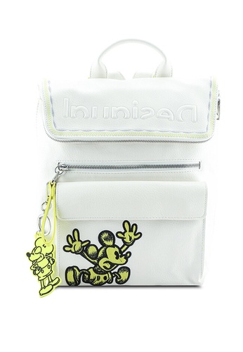 Desigual white Mickey Mouse Urban Backpack 827BCAC45B682FGS_1