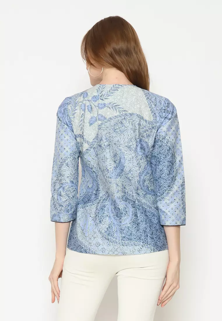 MY AKSA BATIK WANITA BLOUSE MOLLY MARINO MADELINE