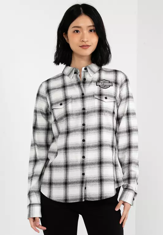 Old American Retro Long Sleeves Flannel Shirt