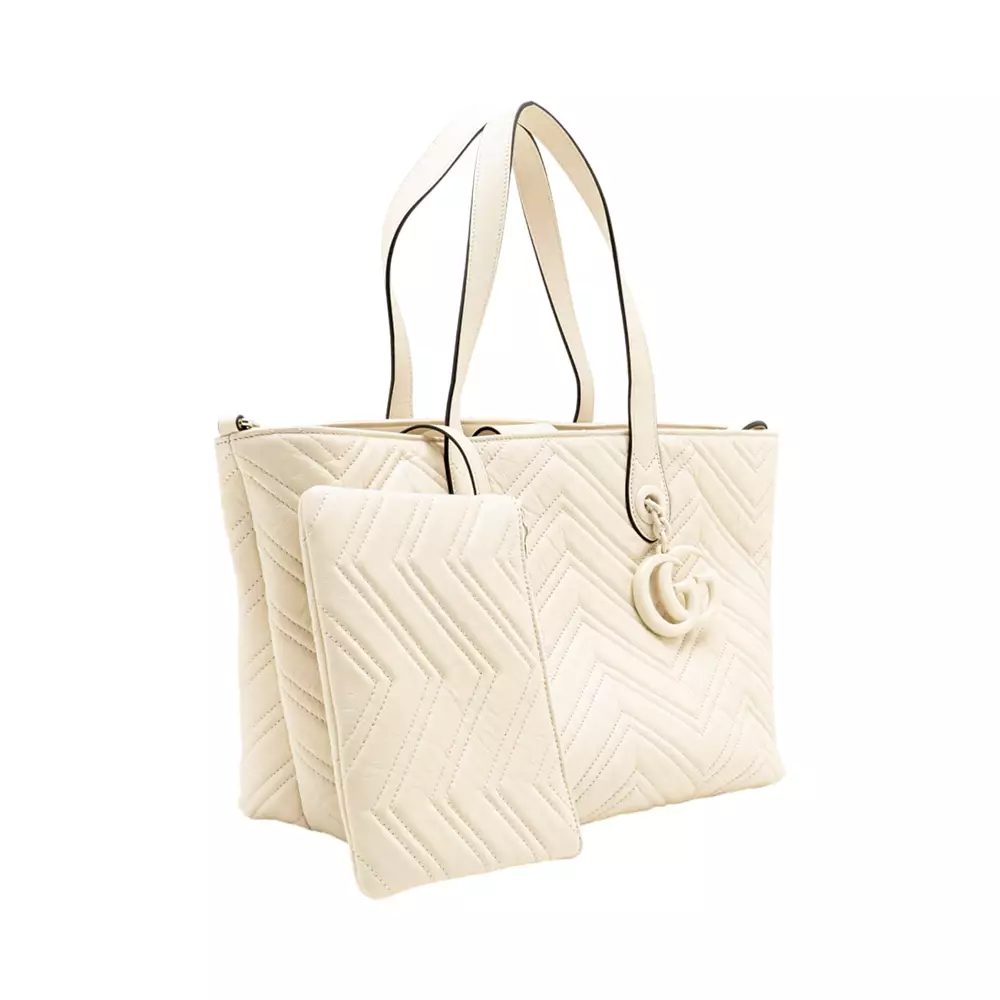 GG Marmont Medium Tote Bag White