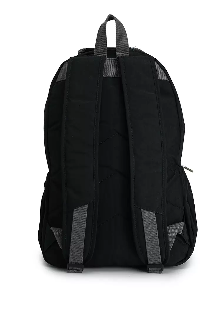Colour Block Nylon Large Backpack