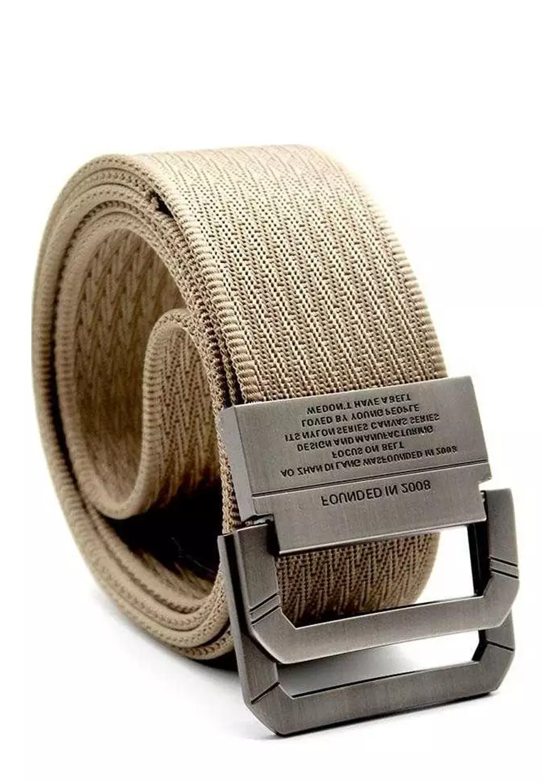 Jhoseph Tali Ikat Sabuk Pinggang Pria Casual Buckle Belt Material Canvas ORIGINAL - Khaki