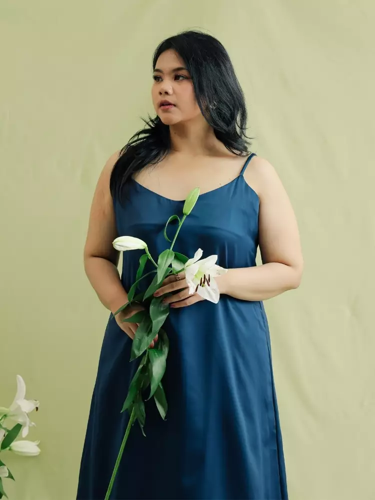 Xtramiles Ladies  soie dress navy