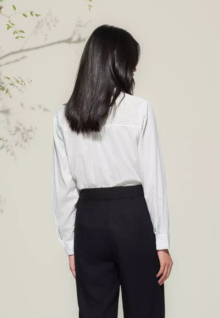 G2000 Cotton Blend Stripe Long Sleeve Casual Shirt