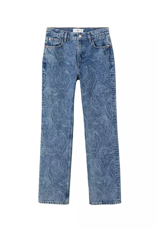 Mid-Rise Straight Jeans