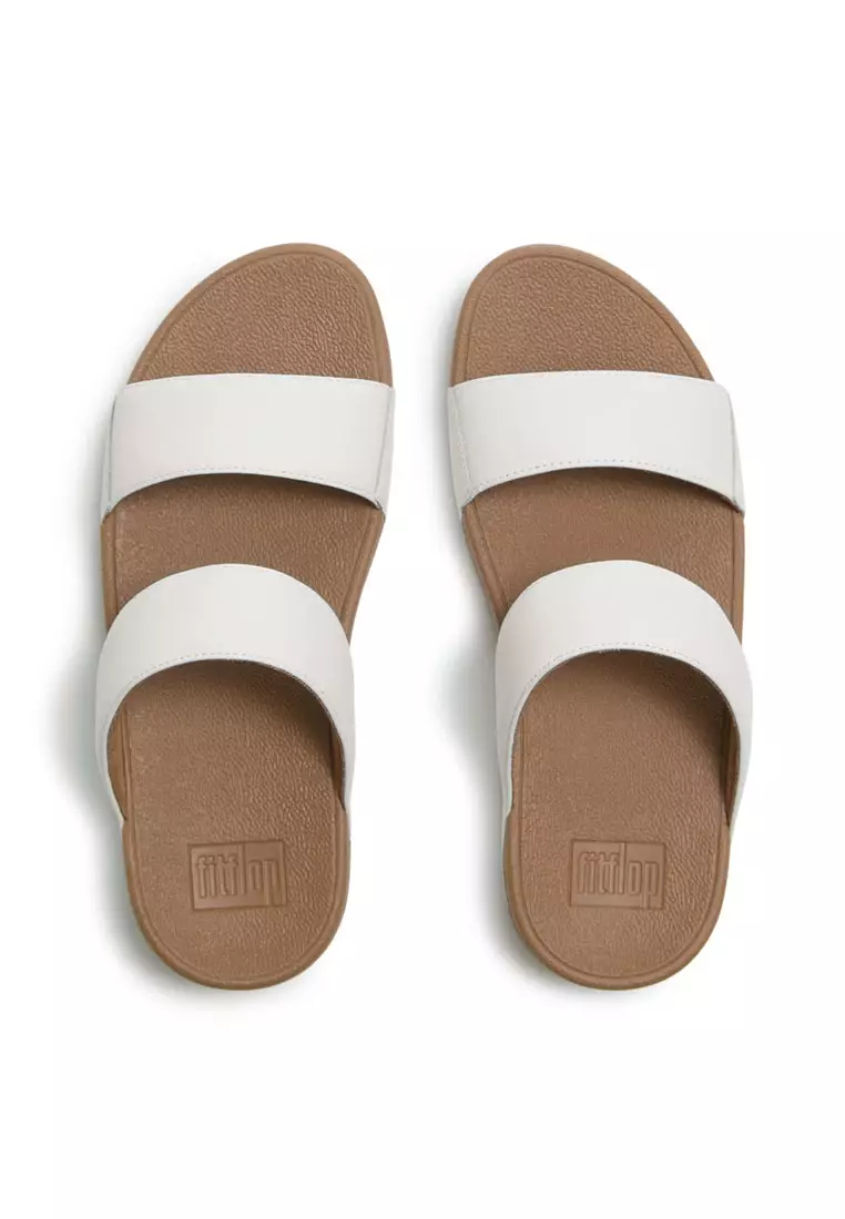 LULU Women's Leather Slides - Urban White (ED4-194)