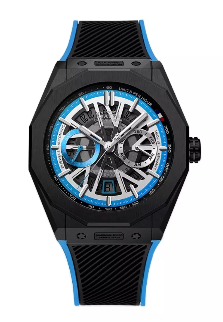 Automatic Unisex Stainless Steel Watch, Rubber Strap