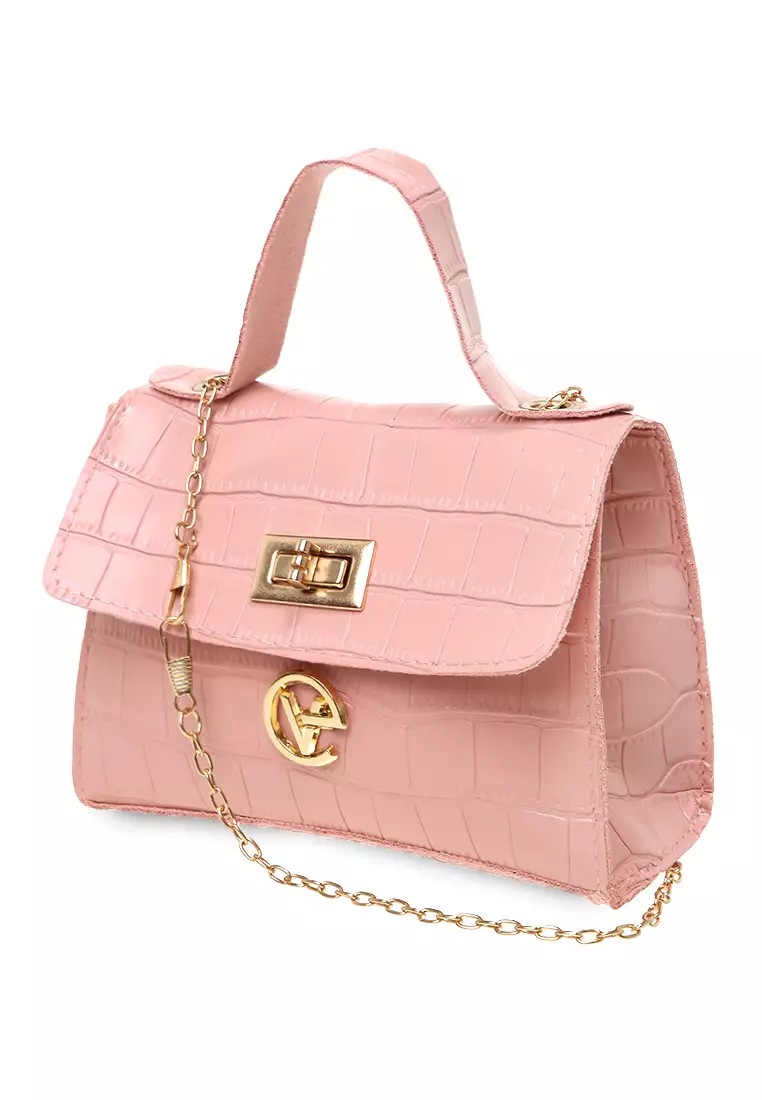 Jervis Tas Slempang Wanita Two Ropes Design Elegant Women - Pink