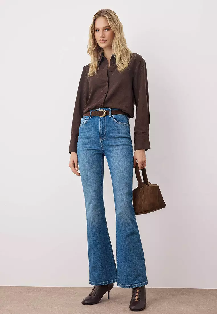 Blue*002 Super High Waist Flare Jeans