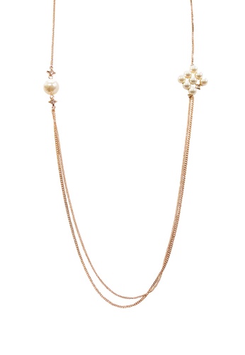 Grossé gold Grossé Pearly Play: gold plating, faux pearl, rhinestone necklace GA21132 905CAACF14EA27GS_1