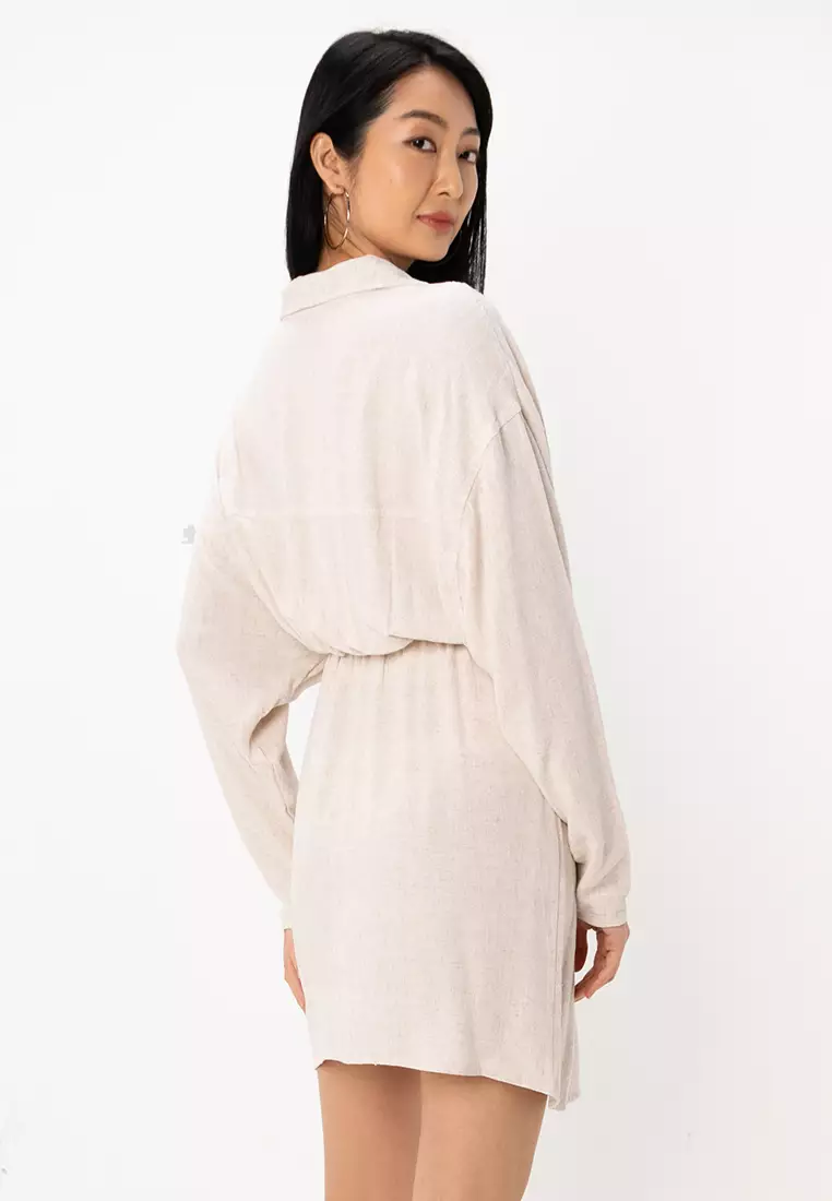 Buy ASOS Design Linen Drop Shoulder Shirt Dress 2026 Online | ZALORA  Philippines