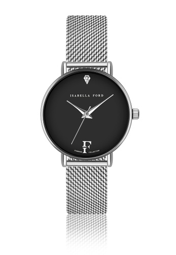 Isabella Ford 黑色 Isabella Ford Infinity Silver Mesh Women Watch 5FED0ACB318ED4GS_1