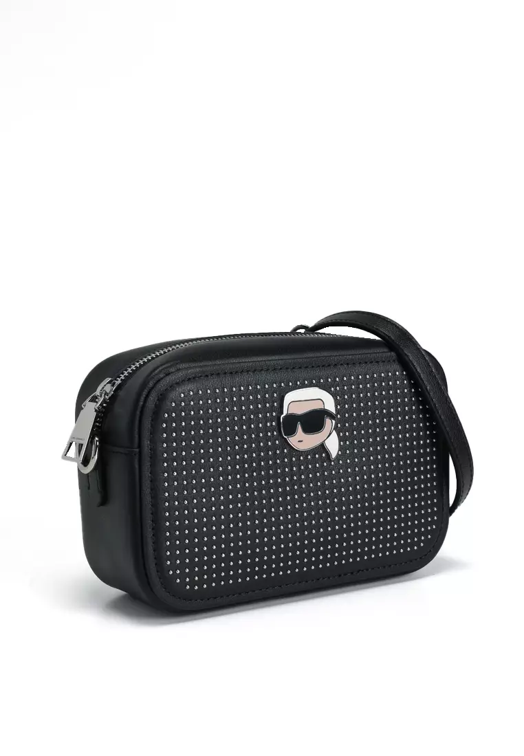 leather bag black karl lagerfeld bag