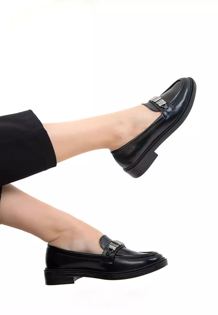 Metal Strap Loafers