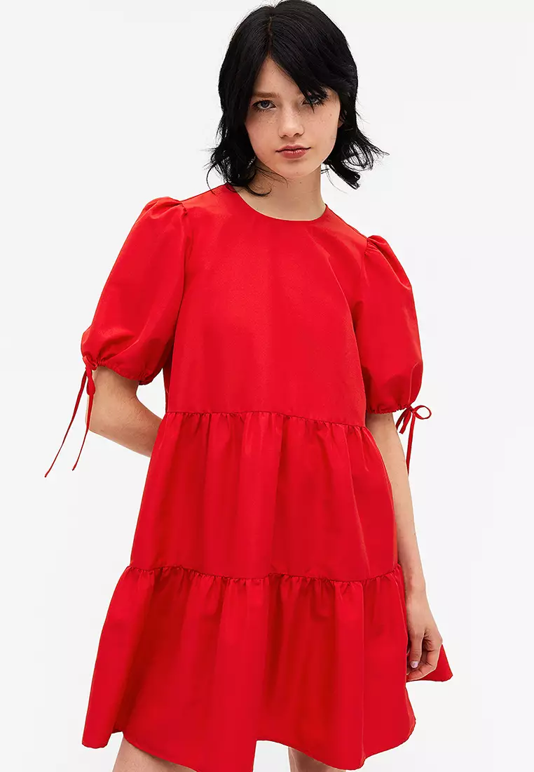 Buy Monki Frilled Puff Sleeves Mini Dress 2024 Online | ZALORA Philippines