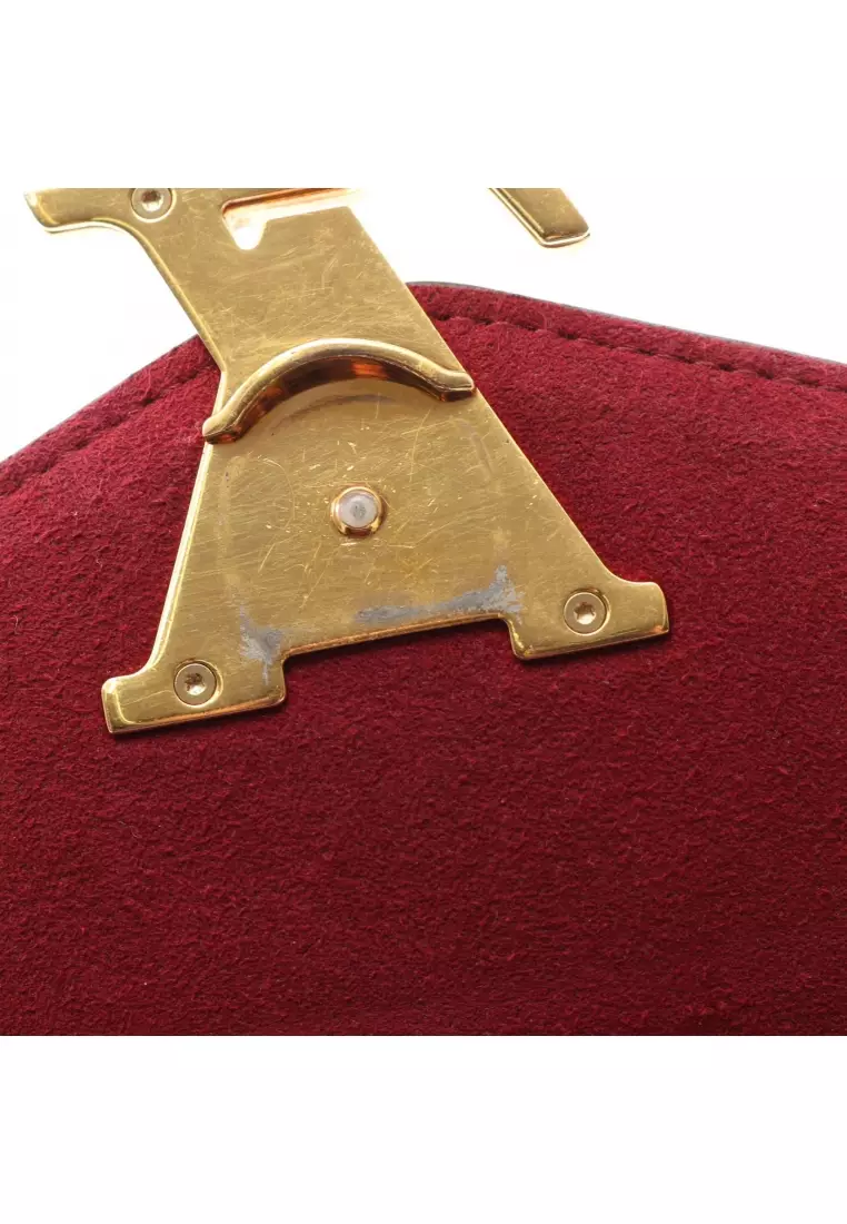 Pre-Loved Louis Vuitton Passy monogram W chain shoulder bag PVC leather Brown black