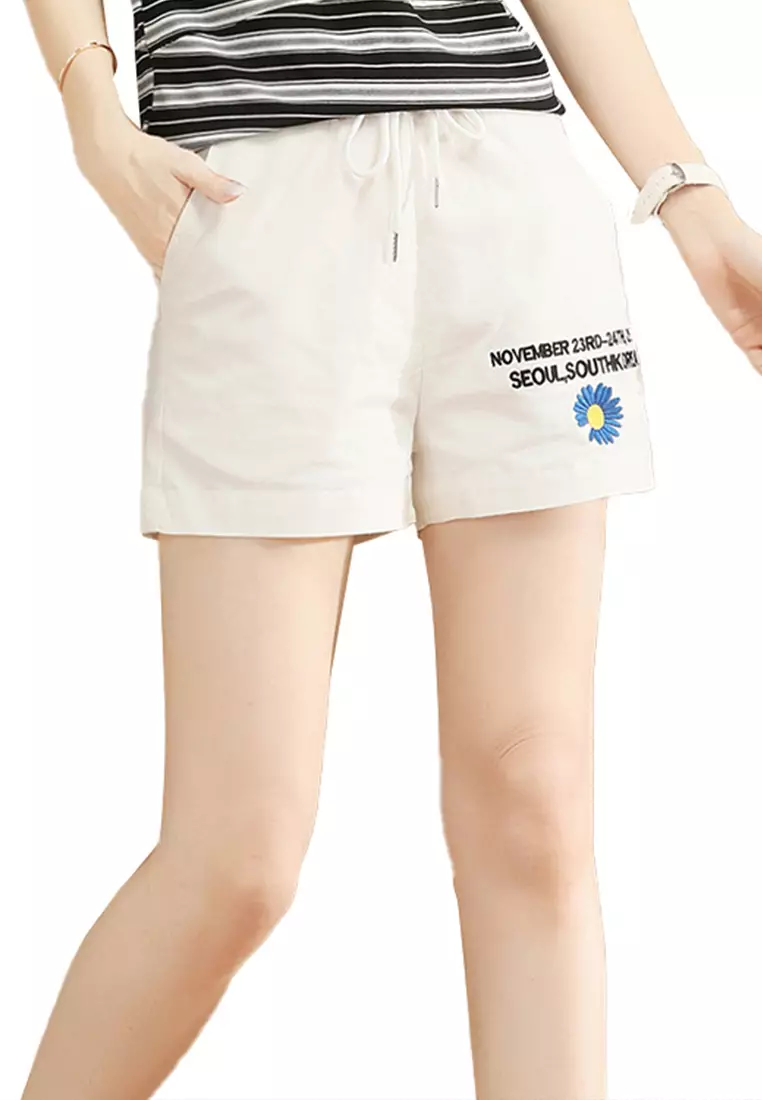 Girls white bermuda top shorts