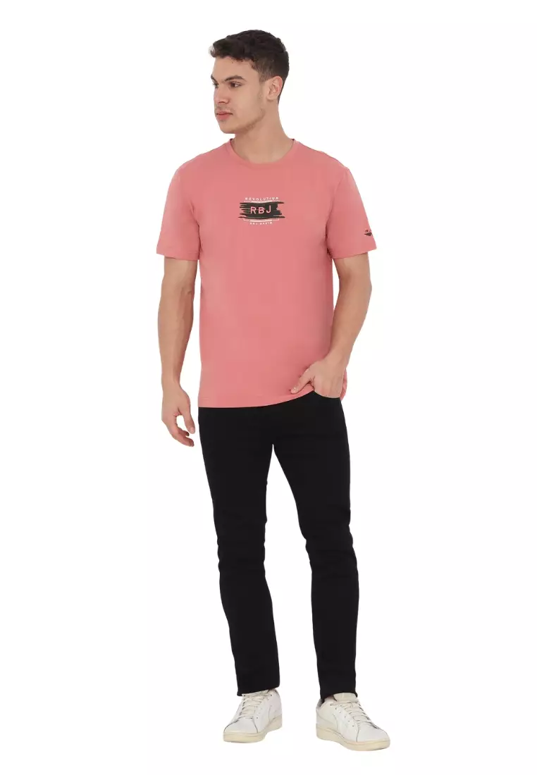 RBJ T-Shirt Cotton Spandex Bordir Pria 237086