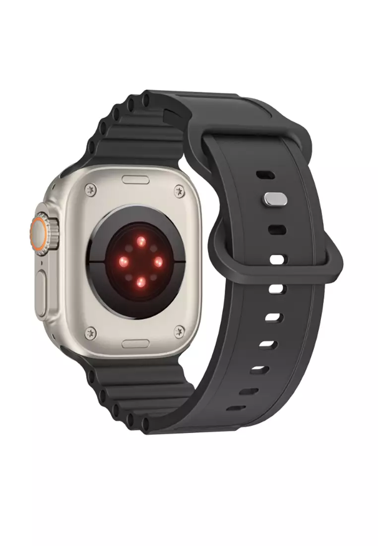 Black Silicone Apple Watch Band 38MM / 40MM / 41MM (PHKCWATCH1256)
