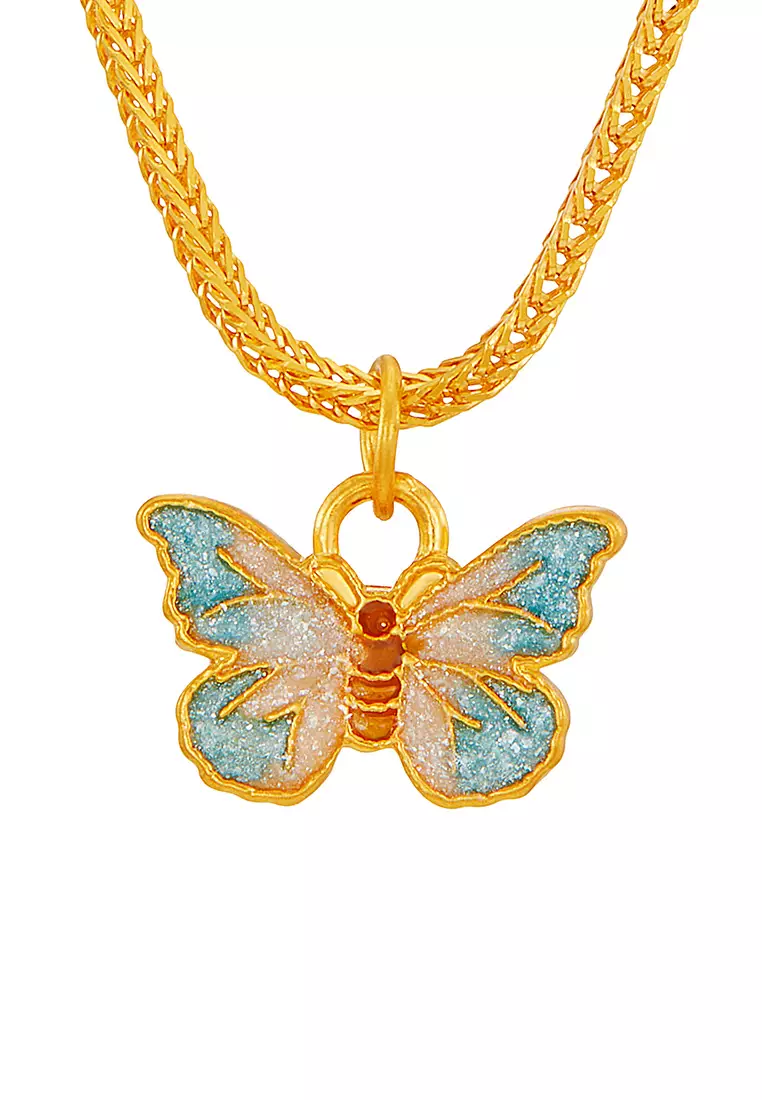 HABIB 999/24K Yellow Gold Pendant (Butterfly) 9GP01200525