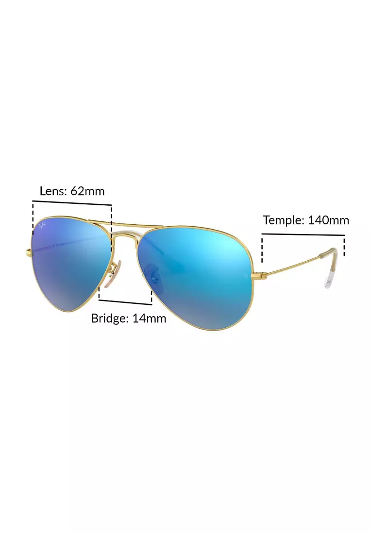 Aviator Large Metal / RB3025 112/17 / Unisex Global Fitting / Sunglasses / Size 62mm