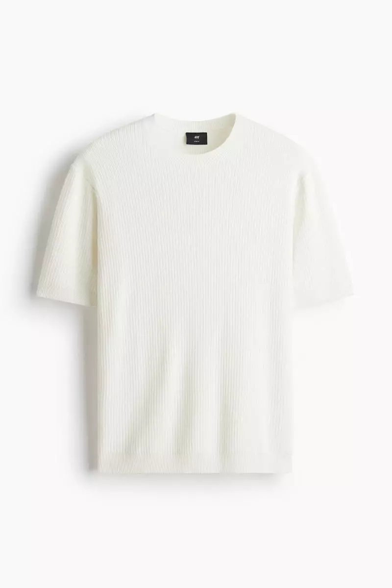 Slim Fit Rib-knit T-shirt