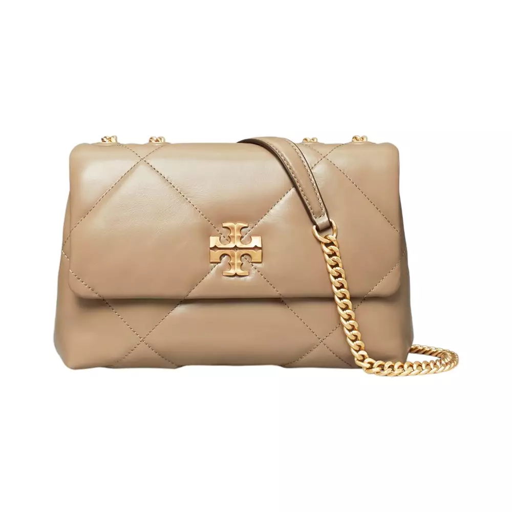 Jual TORY BURCH Kira Diamond Quilt Convertible Shoulder Bag Taupe