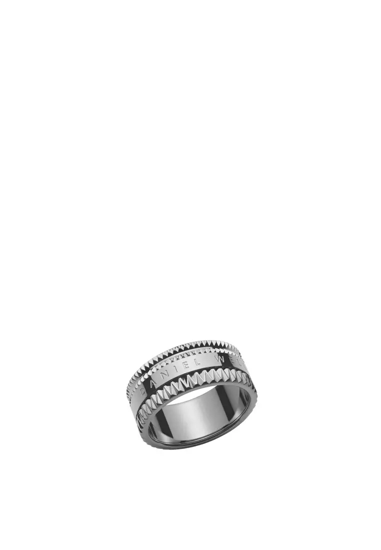 Elevation Ring Sliver - Unisex Ring - Couple Rings - Stainless steel Enamel Ring for Women and Men - DW Official