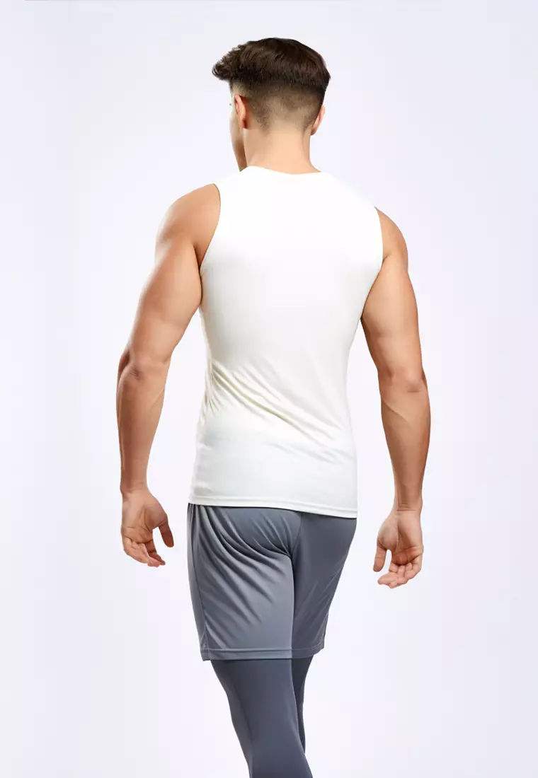 MSA26 Kutung 4Flex Nanoamid Running Jersey Polos Putih