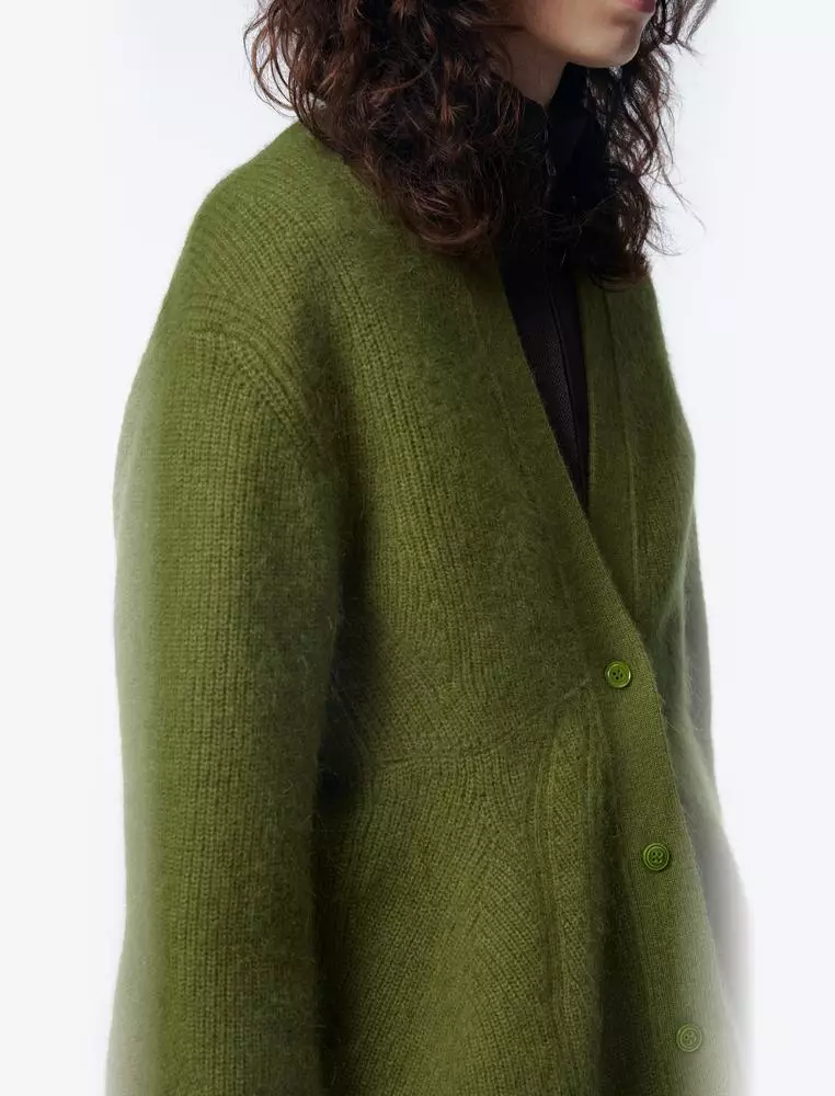 V-Neck Knit Cardigan