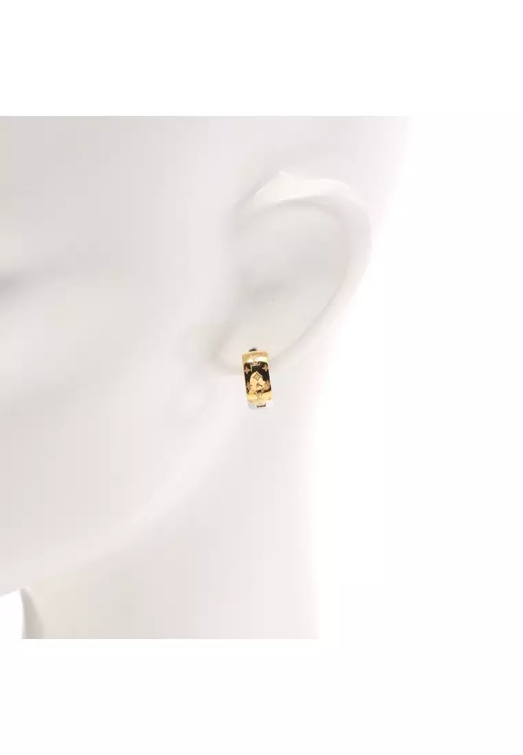Louis Vuitton Nanogram Hoop Earrings Metal Mini