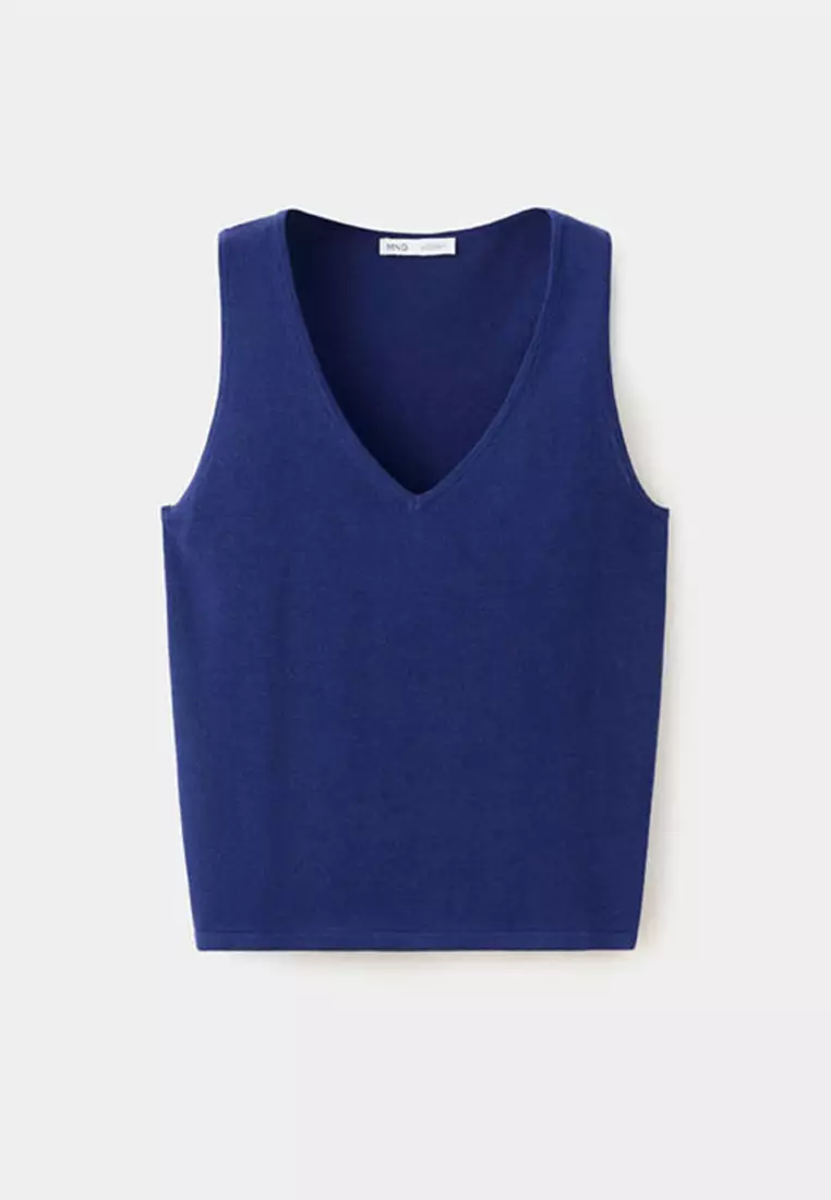 V-Neck Knit Top