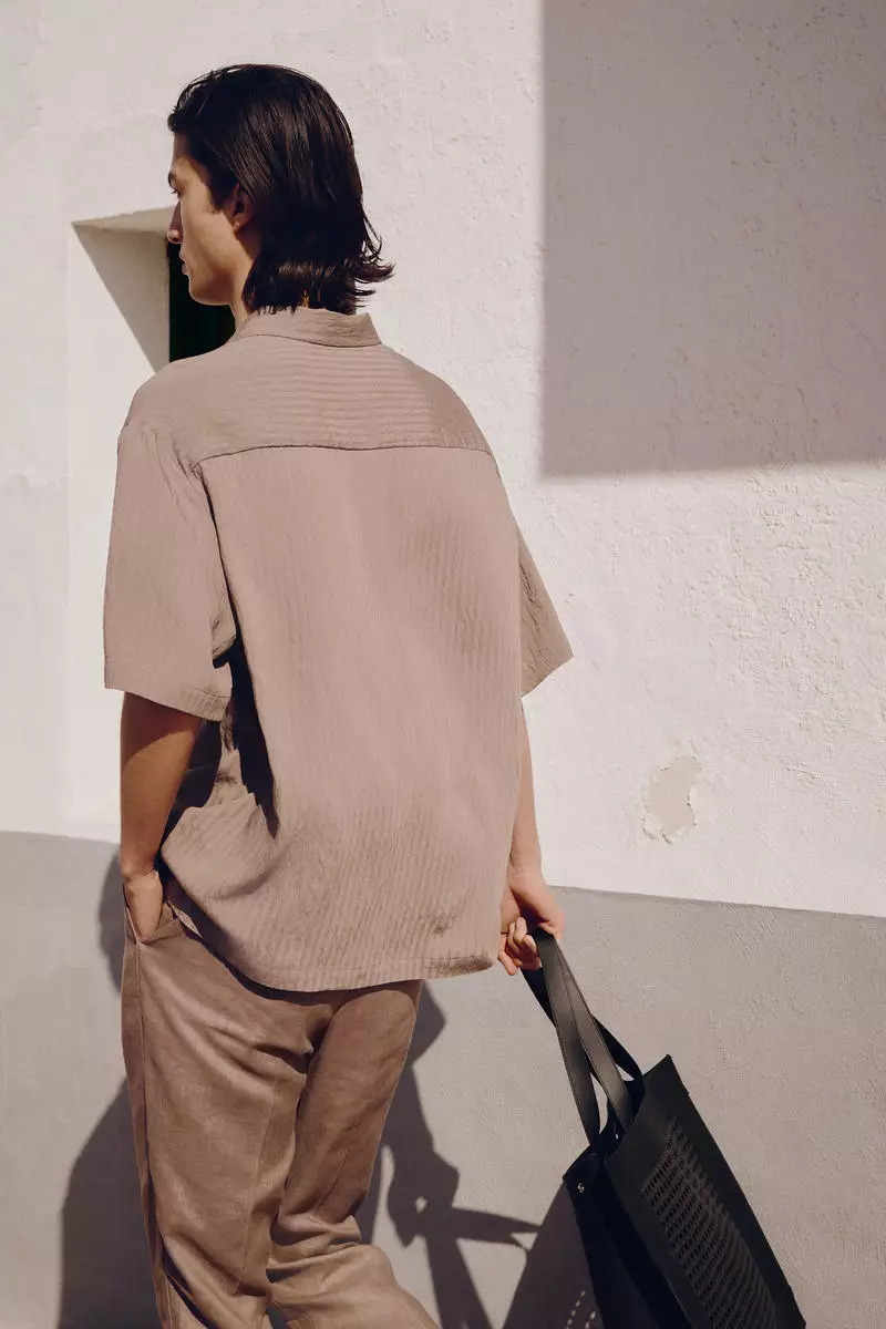 Loose Fit Crinkled resort shirt