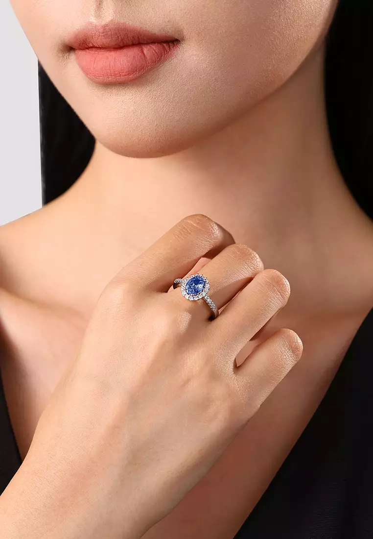 Cincin Wantia Berlian Tunangan Perhiasan Original Platinum Coated Cincin Cewek