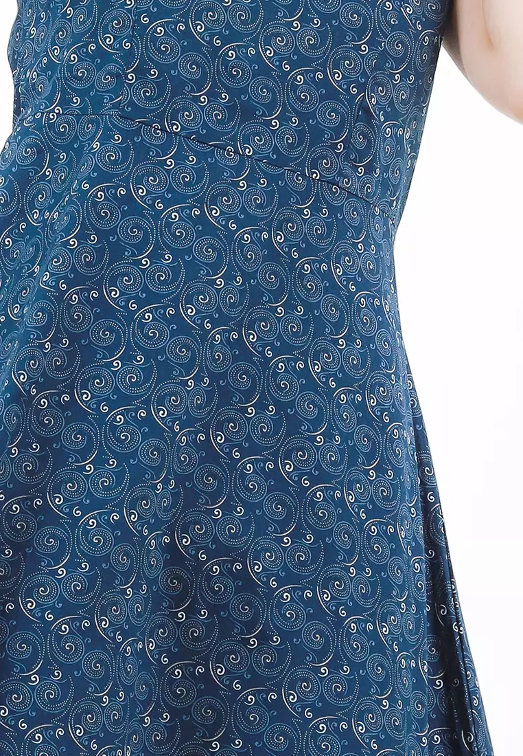 Mattie Dress In Blue Print