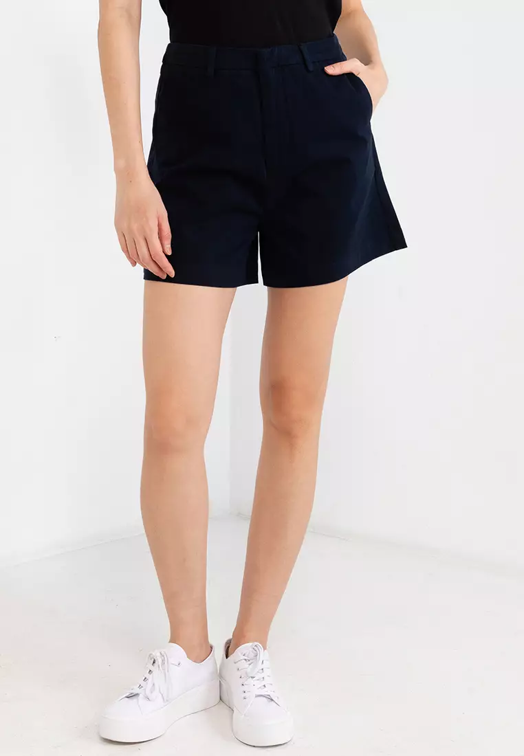 Hi Rise Twill Shorts