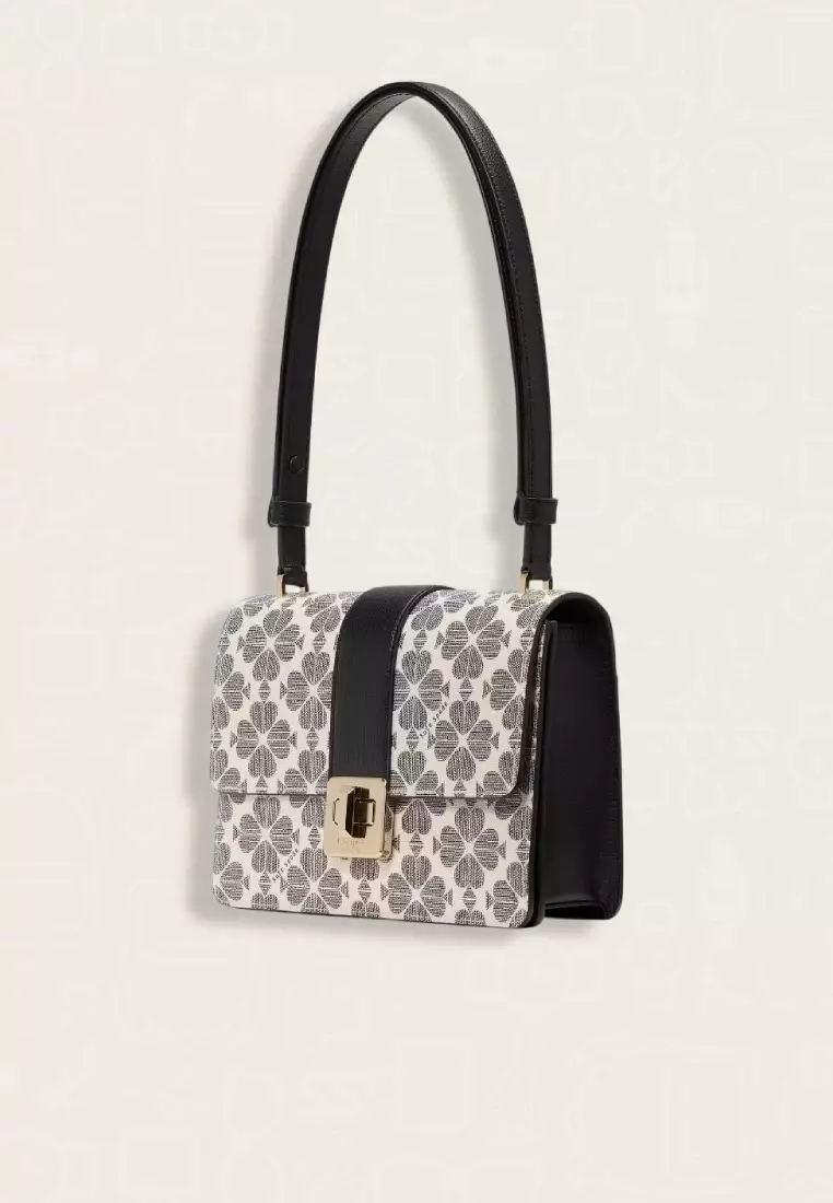 Kate Spade Spade Flower Small Flap Shoulder Bag Black Multi