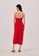 Love, Bonito red Hermione Knot Back Padded Midaxi Dress 8B641AA259CDC3GS_4