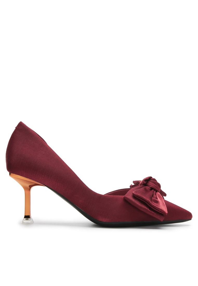 6.5CM Pointed Bow Tie Mid Heel Shoes YLT175-21