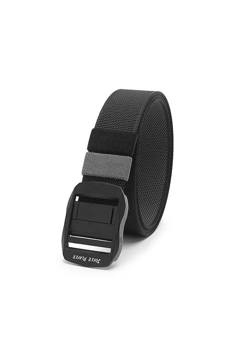 40mm Auto Canvas Belt - Grey / Black