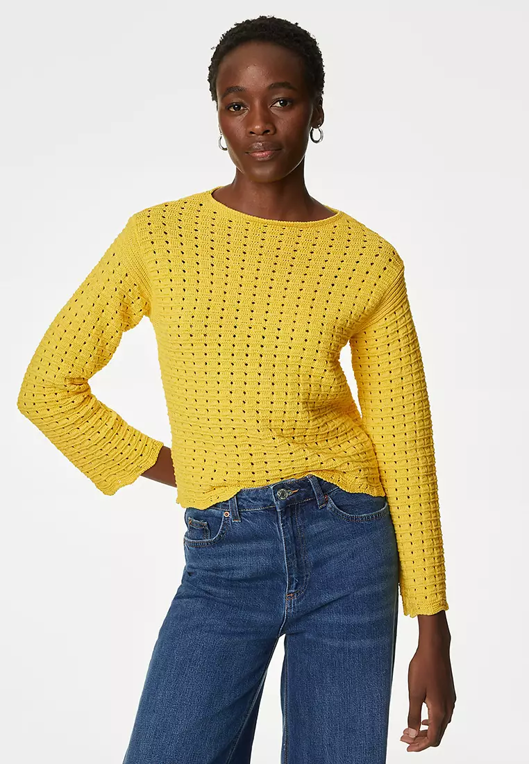 Jeans Cotton Jumpers Marks And Spencers Ladies Cotton Rich