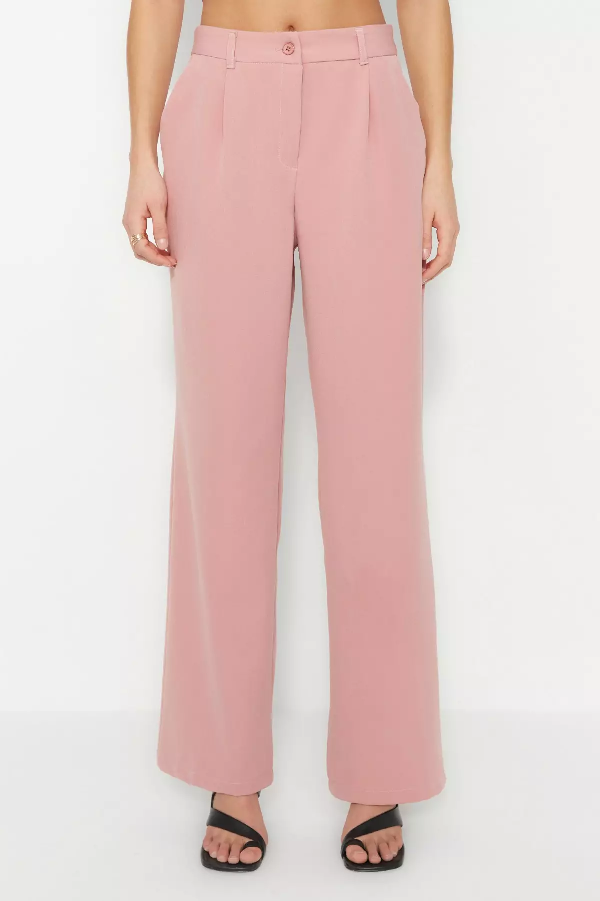 Wide Leg Woven Trousers