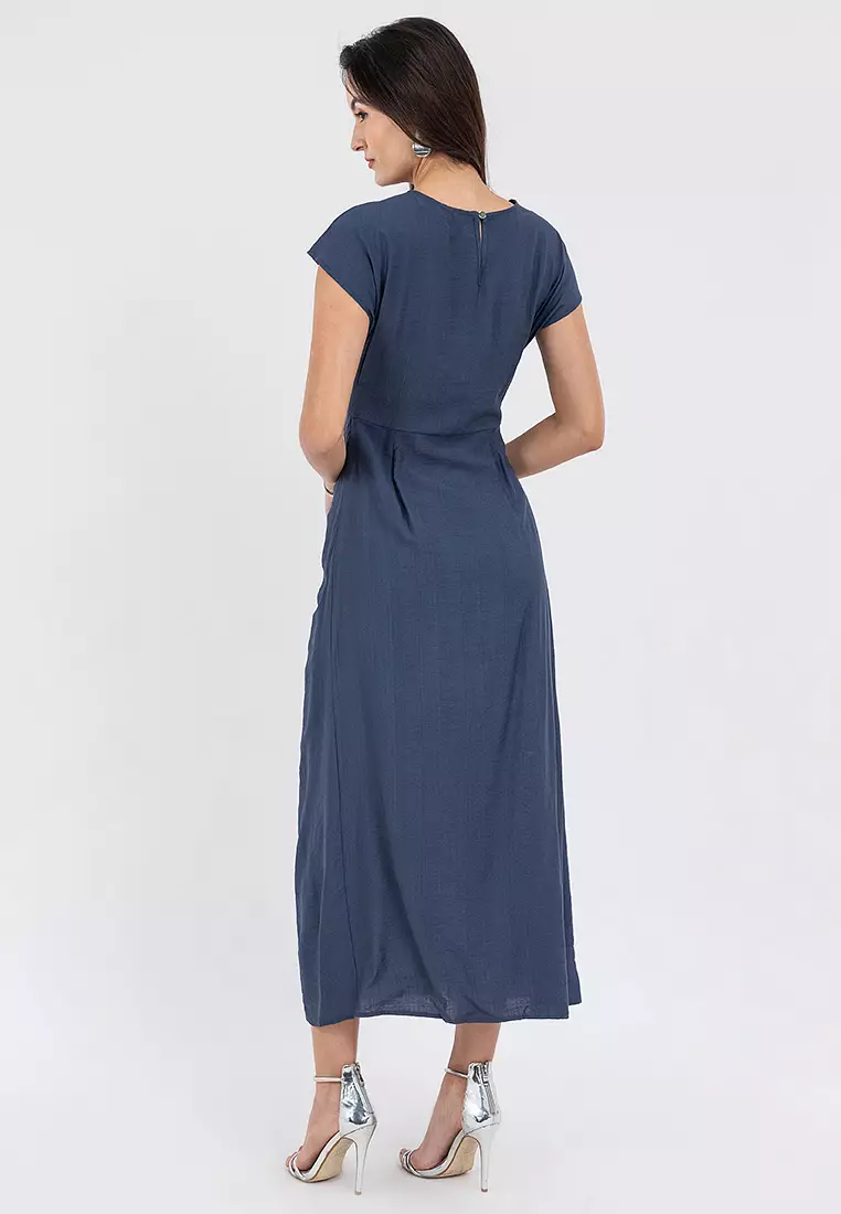 MINERVA Side Drape Dress