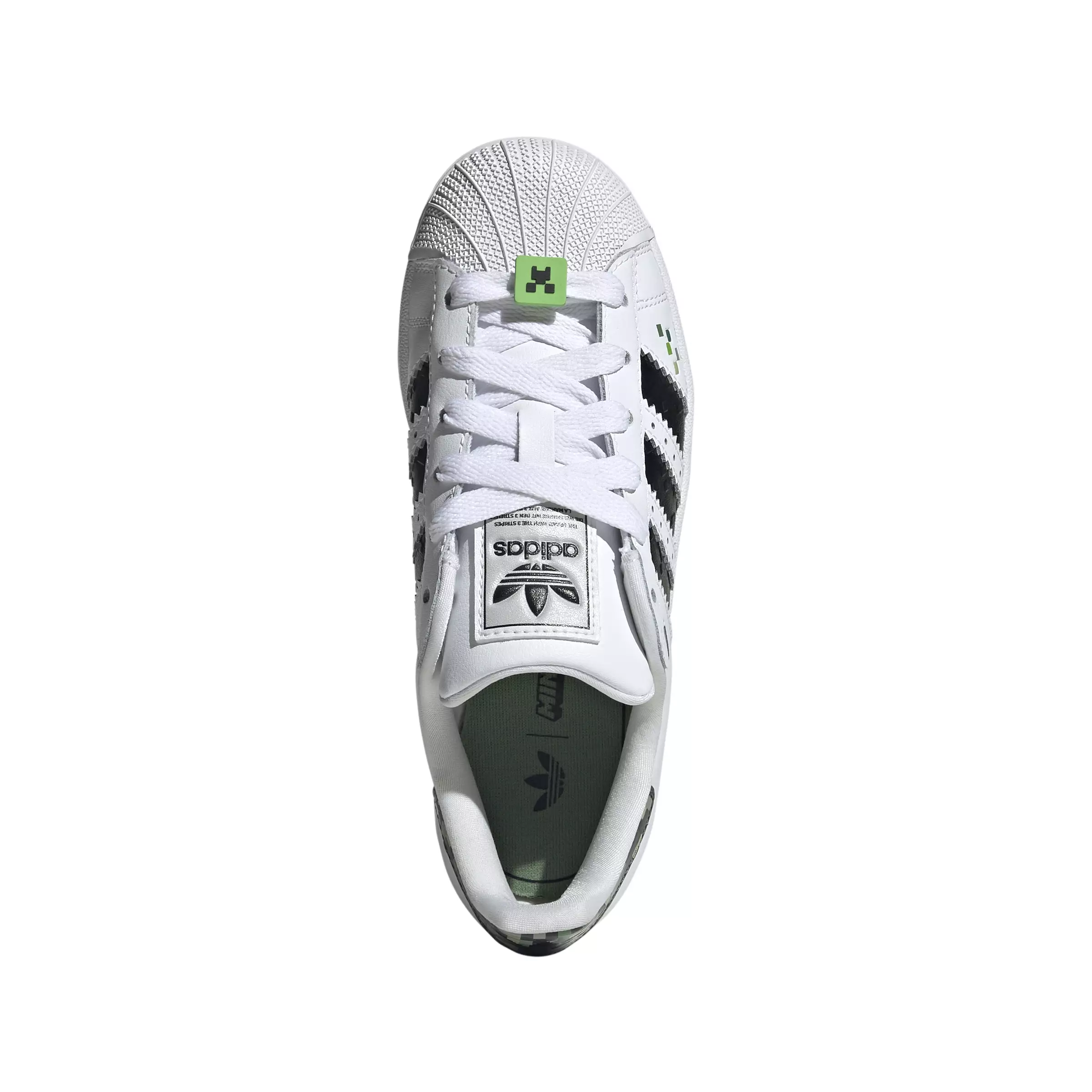 ADIDAS Superstar II J x Minecraft Shoes KidsJQ8749 - Sepatu Anak (Putih)