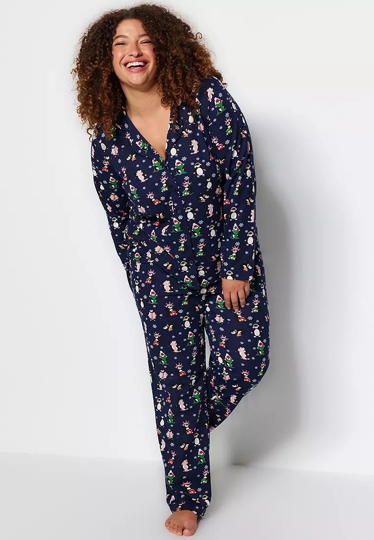 Plus Size Winter Pajamas Set