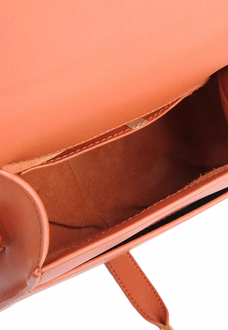 Small Marcie Saddle Crossbody Bag in Brown