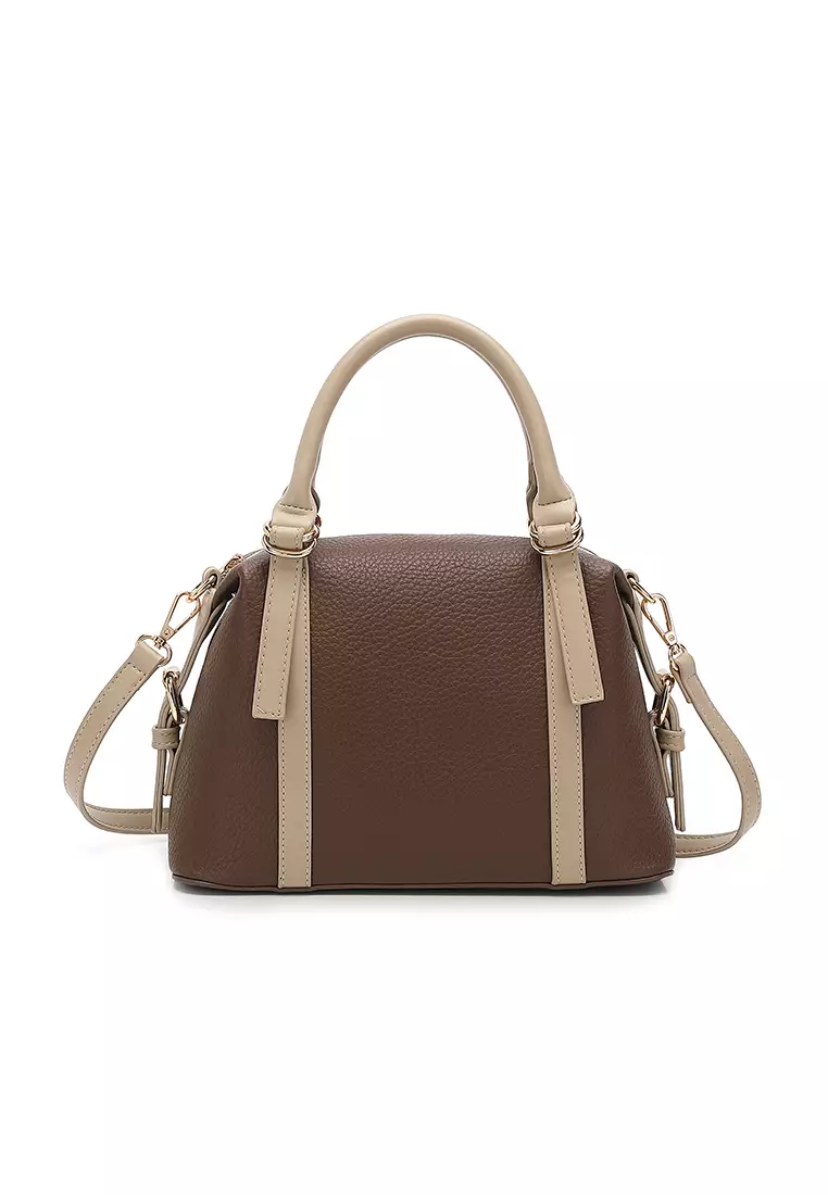 Women's Top Handle Bag / Sling Bag / Crossbody Bag / Shoulder Bag (Tas Tangan Wanita / Tas Selempang Wanita / Tas Bahu Wanita) - Cokelat