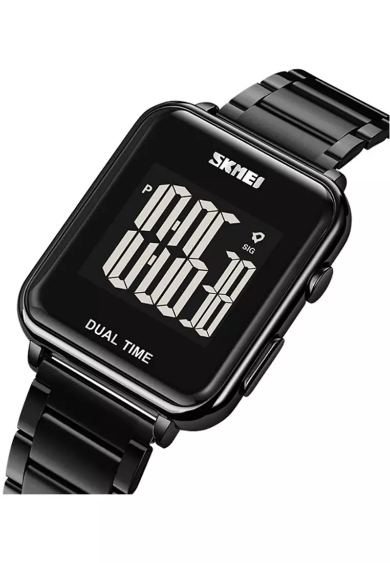 Jam Tangan Digital Pria Waterproof Many Function Strap Tali Material Stainless Steel IR03 ORIGINAL