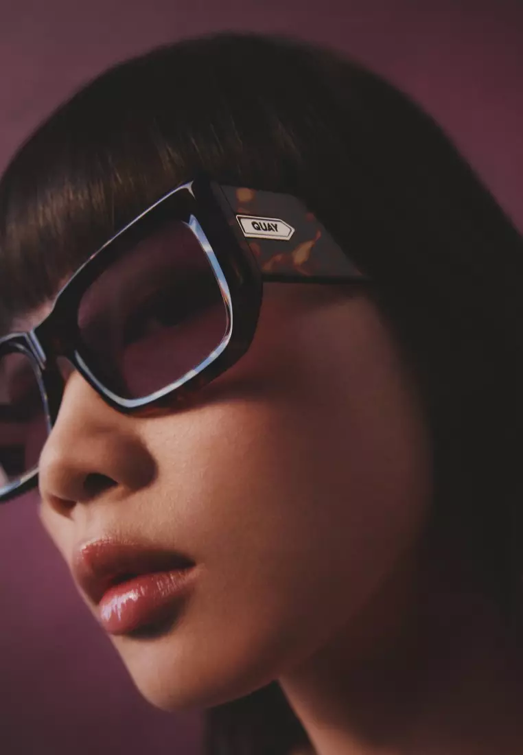 Tell Me More Sunglasses - Hazy Tortoise/Amethyst