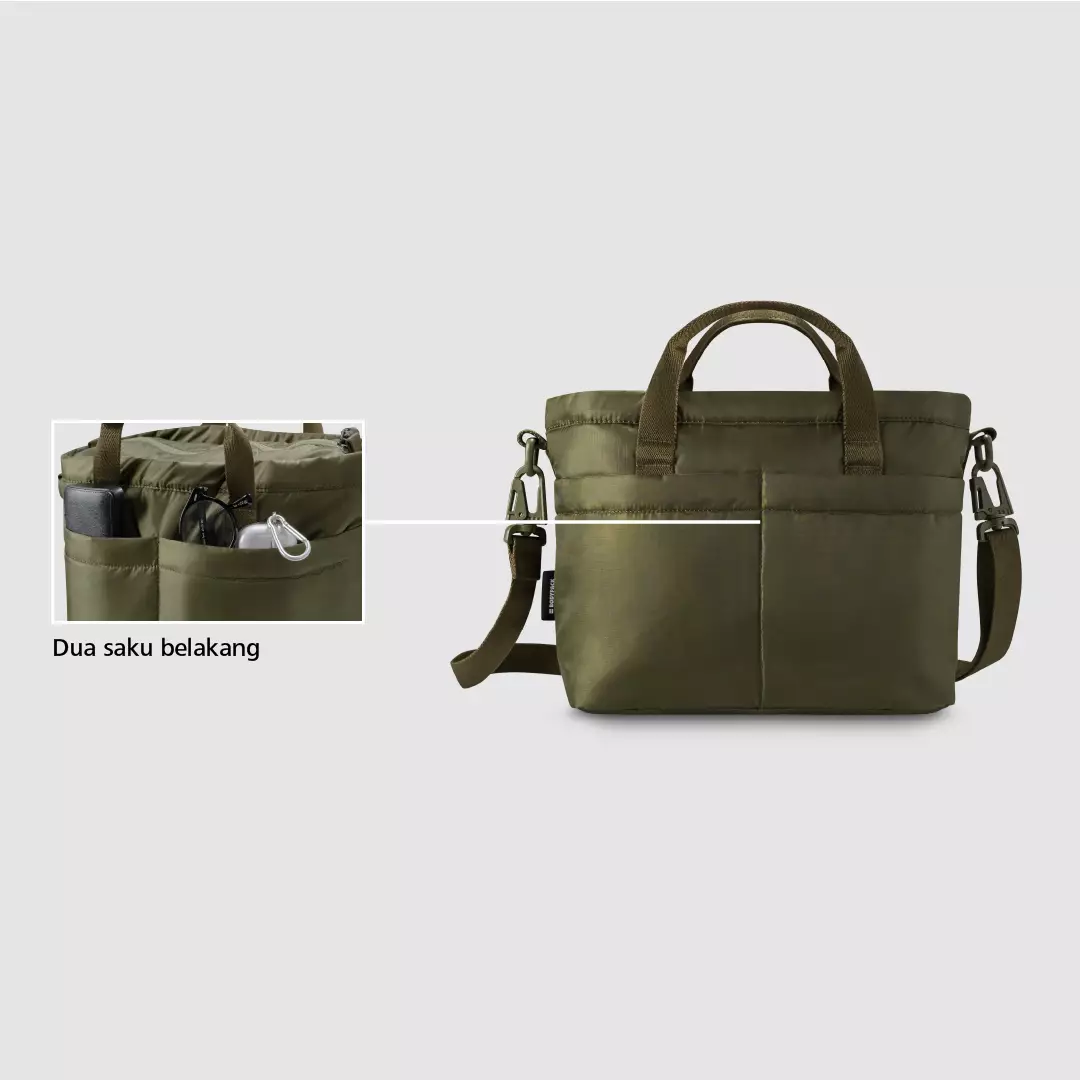 Deacon Basic Shoulder Bag Tas Selempang Travel Simpel Ringan Praktis 7 L - Olive